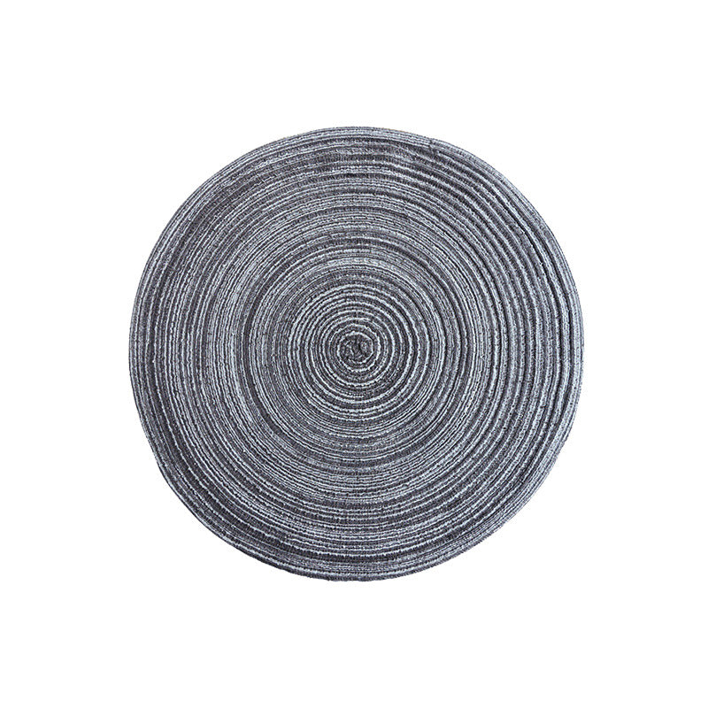 Round Woven Placemats -Colorful Braided Table Mats for Dining & Home Decor 11cm 10pcs grey