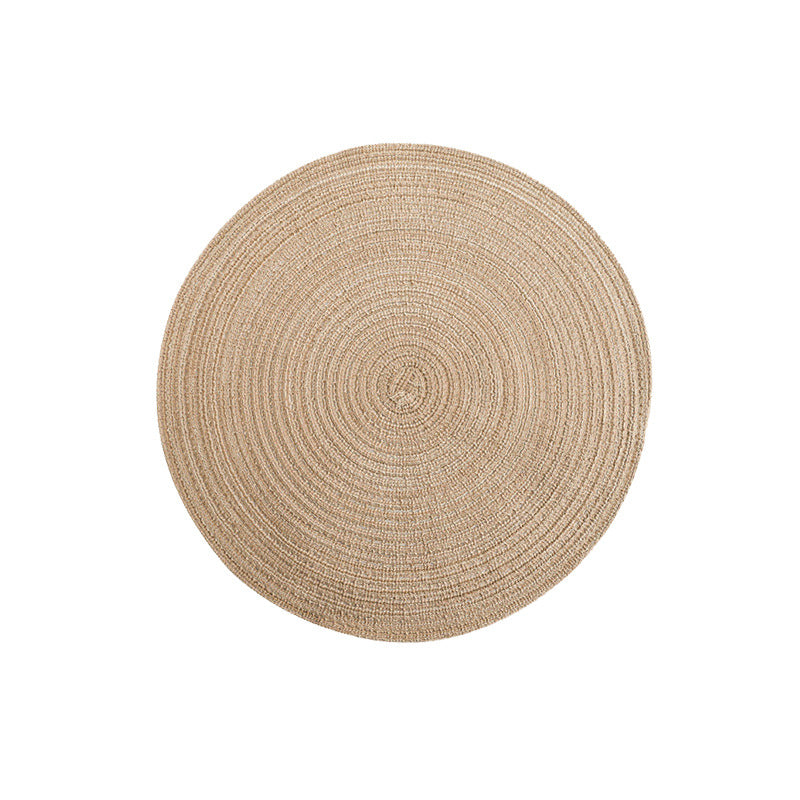 Round Woven Placemats -Colorful Braided Table Mats for Dining & Home Decor 30cm 10pcs khahi