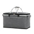 Insulated Picnic Basket with Aluminum Frame - Portable Collapsible Cooler Bag 18L 40*20*23cmGray