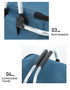 Insulated Picnic Basket with Aluminum Frame - Portable Collapsible Cooler Bag 18L 40*20*23cmNavy Blue