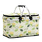 Insulated Picnic Basket with Aluminum Frame - Portable Collapsible Cooler Bag 18L 40*20*23cmGreen Leaf