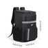 Insulated Cooler Backpack - Portable Outdoor Picnic and Beverage Bag with Bottle Opener Black