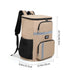 Insulated Cooler Backpack - Portable Outdoor Picnic and Beverage Bag with Bottle Opener Khaki