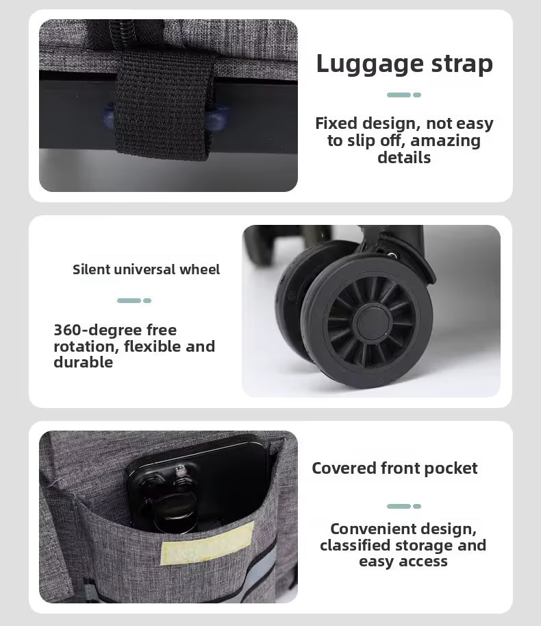 Blue 3-in-1 Pet Carrier: Rolling Backpack with Collapsible Design