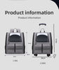Blue 3-in-1 Pet Carrier: Rolling Backpack with Collapsible Design