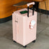 Smart Hard-Shell Luggage with USB Charging Port & Cup Holder - 24"Spinner Suitcase in Pink