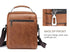 Men's Vintage Leather Shoulder Bag - Multi-Compartment Crossbody Messenger Bag 22cmL*8cmW*26cmHDark brown