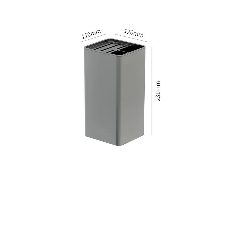 Multi-Functional Square Knife Holder - Compact Kitchen Storage Organizer grey