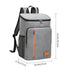 Insulated Cooler Backpack- Stylish Portable Fresh-keeping Picnic Outdoor Backpack and Travel Bag 18L Gray