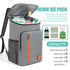 Insulated Cooler Backpack- Stylish Portable Fresh-keeping Picnic Outdoor Backpack and Travel Bag 18L Navy Blue