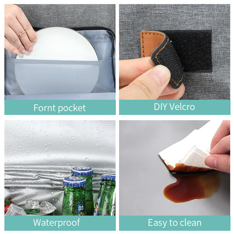 Insulated Cooler Backpack- Stylish Portable Fresh-keeping Picnic Outdoor Backpack and Travel Bag 18L Khaki