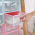 Stackable Transparent Shoe Storage Boxes with Heart-Shaped Handles Set of 5 31*20*12cm Blue