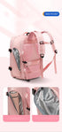 Multi-Compartment Travel Backpack with Shoe Storage and Wet-Dry Separation Beige31cmL*17cmW*42cmH