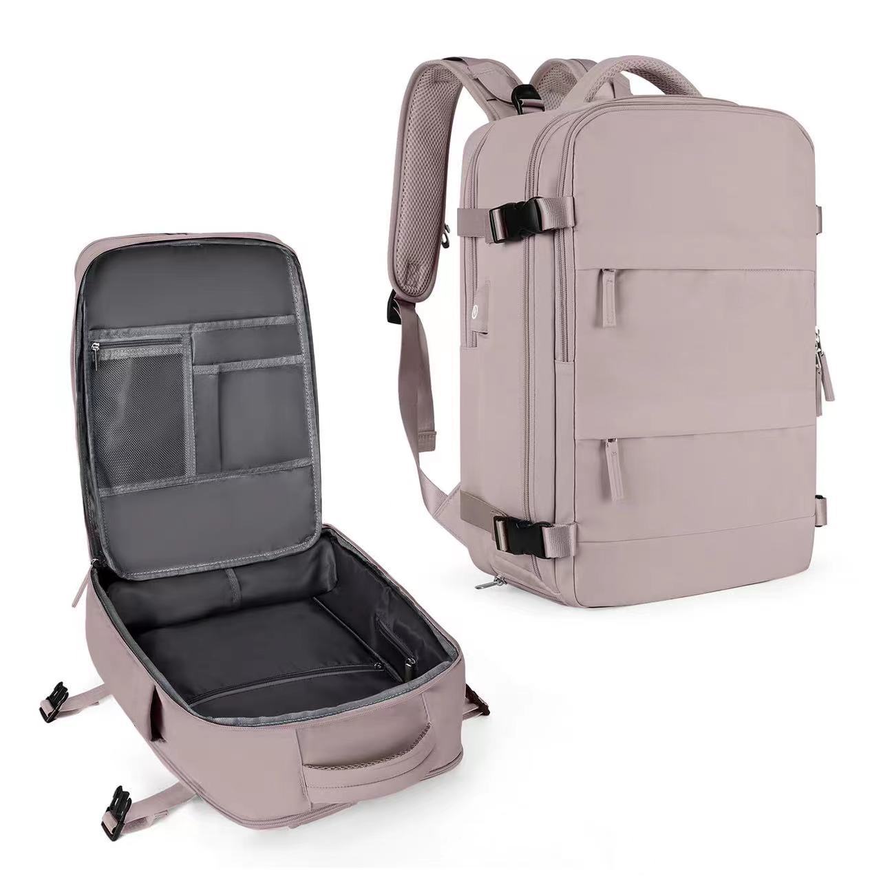 Multi-Compartment Travel Backpack with Shoe Storage and Wet-Dry Separation lotus pink31cmL*17cmW*42cmH