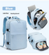 Water-Resistant Laptop Backpack with USB Charging Port and Wet-Dry Separation Blue