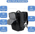Water-Resistant Laptop Backpack with USB Charging Port and Wet-Dry Separation Blue
