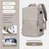 Water-Resistant Laptop Backpack with USB Charging Port and Wet-Dry Separation Brown