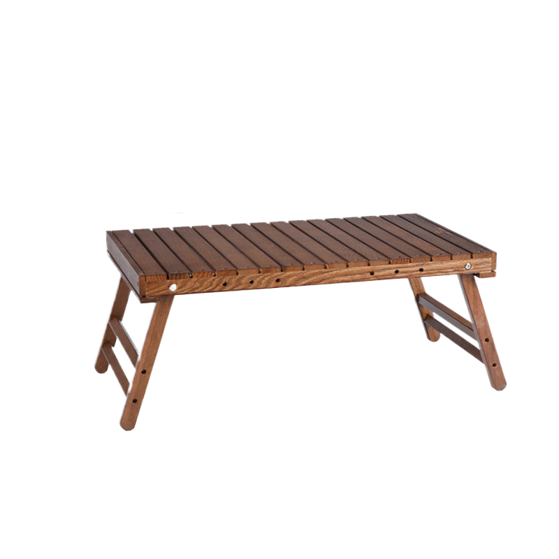 Camping folding table walnut color