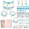 DIY Charm Bracelet Making Kit - Colorful Beads and Charms Set with Storage Box(76PCS)