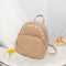 Mini Faux Leather Backpack with Butterfly Design -Khaki Cute Backpack for Girls