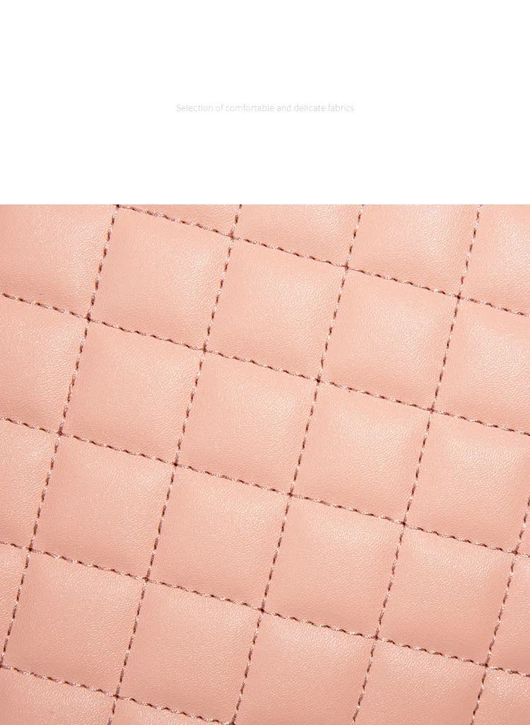 Elegant Quilted Tote Bag with Matching Clutch in Apricot