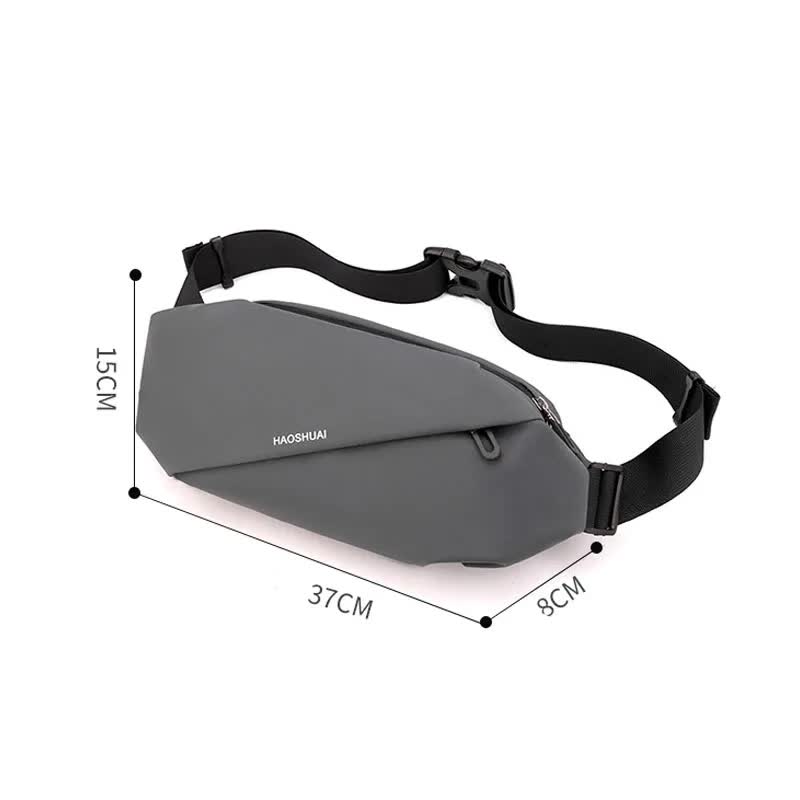 Versatile Crossbody/Fanny Pack for Men - Lightweight and Large Capacity (Gray)