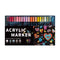 Dual-Tip Acrylic Marker Set - 1-5mm Round Tip & 1mm Fine Tip for Art and Craft Projects 60 colors