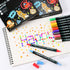 Dual-Tip Acrylic Marker Set - 12 Vibrant Colors for Art and Craft Projects