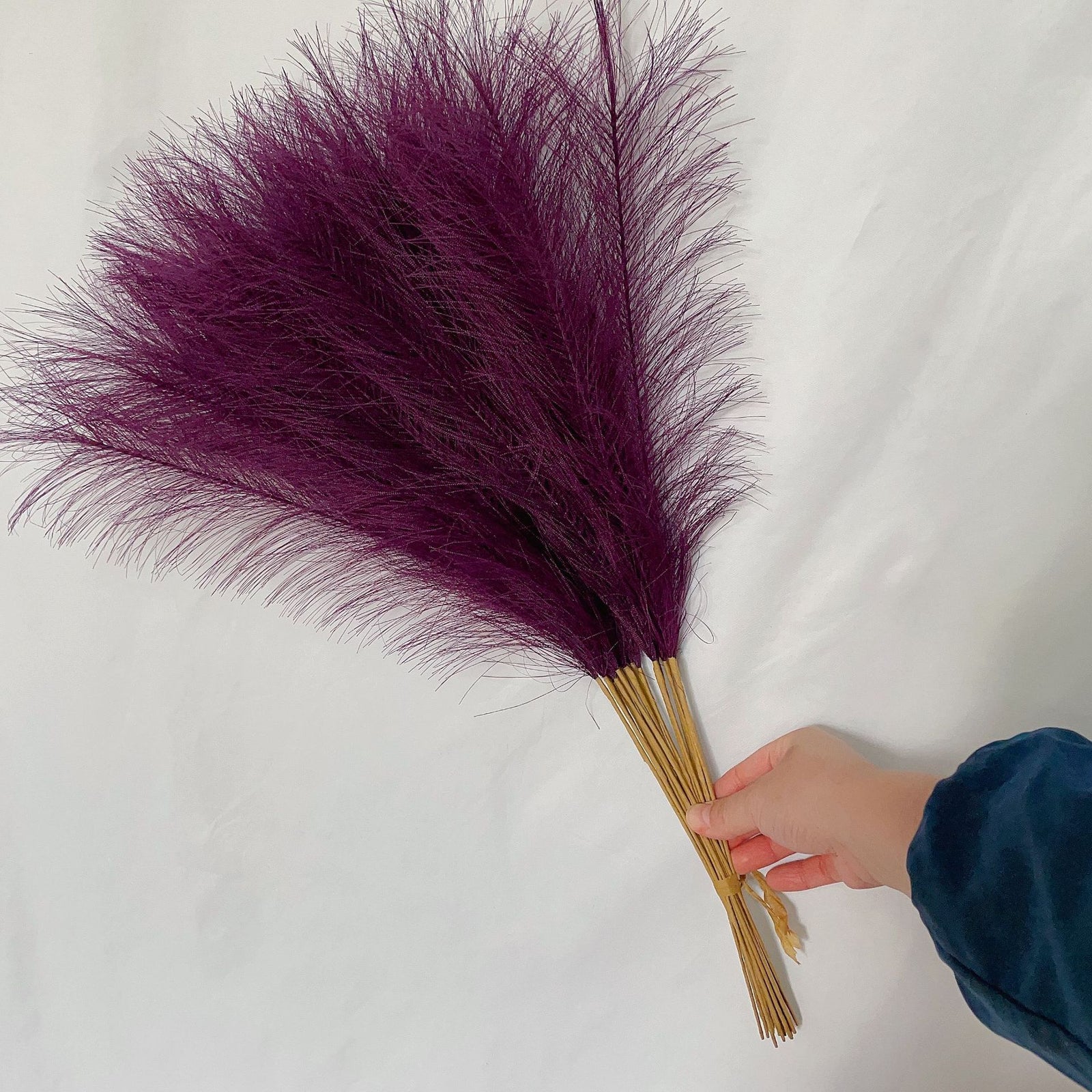 20 sticks Dark Purple Pampas Grass Bouquet-21.65