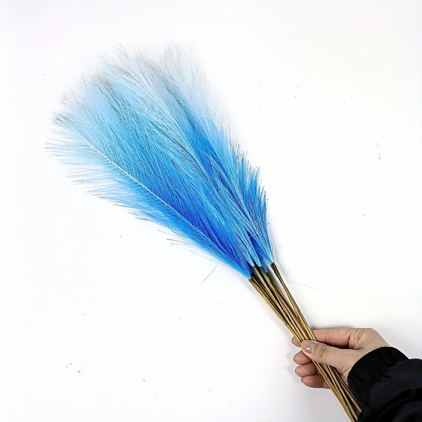 20 sticks Gradient blue Pampas Grass Bouquet-21.65