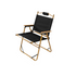 Folding Wooden Camping Chair with Headrest  Lightweight Portable Outdoor Chair Black