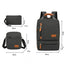 3-Piece  Blue Travel Backpack Set - Stylish Multi-Functional Backpack, Shoulder Bag & Pouch for Men & Women