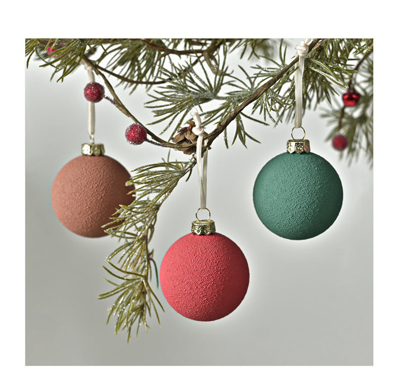 Set of 12 Matte Christmas Ornaments- Pastel Colored Shatterproof Baubles for Holiday Decor 6 cm