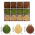 12-Piece Velvet Christmas Ornament Set - Classic Coffee, Green, and Brown Baubles for Holiday Tree Decoration 6cm