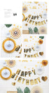 Happy Birthday Party Decoration Set -  Fan Decorations, Hearts, Stars & Banner