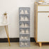 Stackable Shoe Storage Box Set - Transparent Flip-Top Organizers for Shoes Pack of 6 33cmD*23cmW*14cmH