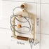 Wall-Mounted Pot Lid Organizer Rack - Kitchen Storage Holder with Adhesive Mount 31.5 x 20.8 x 3.5 cm