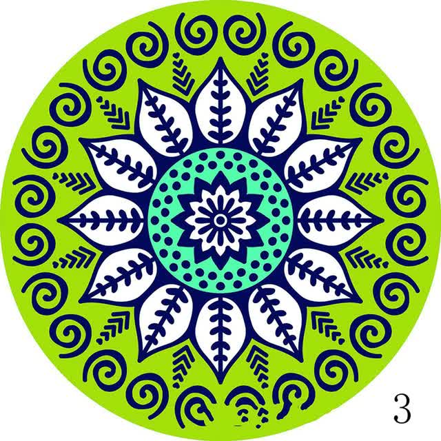 Set of 6 Mandala Ceramic Drink Coasters - Absorbent, Non-Slip Coasters for Coffee Table and Home Decor 10.4cm