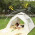 Beige 2 Person Lightweight Camping Tent 200*150*125cm | UV Protection Silver Coated, Dual Doors & Windows