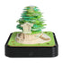 Green Tree House Blossom 3D Paper Sculpture Night Light with Memo Pad, Black Base - Elegant Gift Set for Home & Office