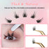 6 set Different sizes Natural Segment Cluster Eyelashes - Ultra-Thin Invisible Band, Perfect for Beginners, DIY Lash Extension