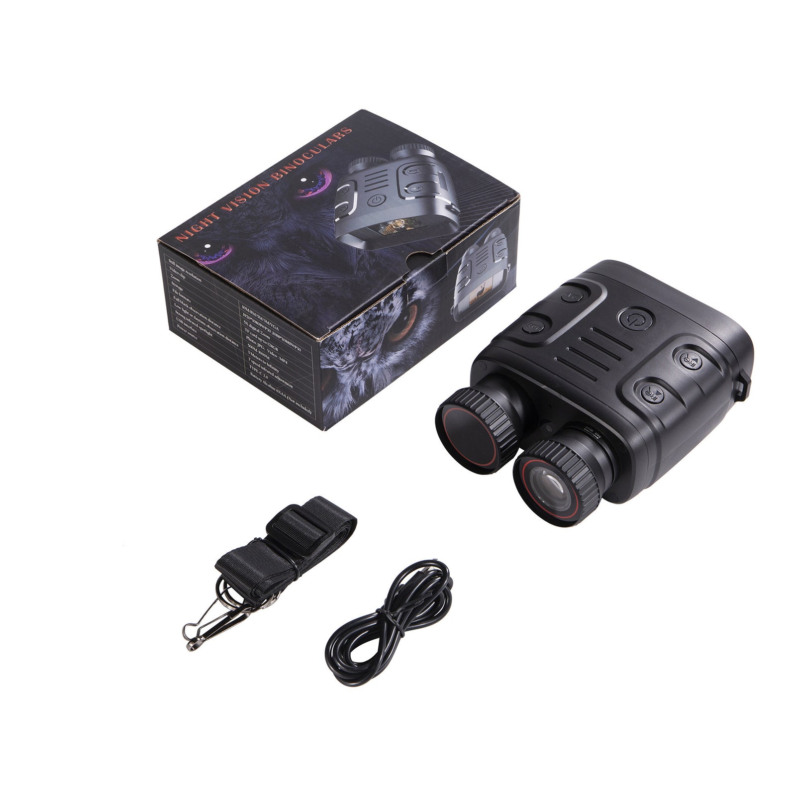 R18 Digital Night Vision Binoculars - HD 1080p, Infrared, 5x Zoom, 7-Level Infrared, 2.4