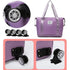 Light Purple Large Capacity Foldable Travel Bags with Wheels - Lightweight Waterproof Duffel Totes