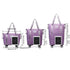 Light Purple Large Capacity Foldable Travel Bags with Wheels - Lightweight Waterproof Duffel Totes