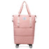 Pink Large Capacity Foldable Travel Bags with Wheels - Lightweight Waterproof Duffel Totes