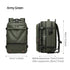 Army Green Expandable Waterproof Laptop Backpack - Fits 17-Inch Laptop, Anti-Theft Design, Travel Friendly