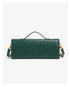 Luxury Woven PU Leather Clutch Bag – Gold, Compact Hand/Shoulder Crossbody