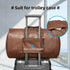 Brown PU Leather Travel Duffel Bag - Large Capacity Waterproof Suit Bag with Shoe Compartment