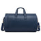 Blue PU Leather Travel Duffel Bag - Large Capacity Waterproof Suit Bag with Shoe Compartment