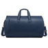 Blue PU Leather Travel Duffel Bag - Large Capacity Waterproof Suit Bag with Shoe Compartment